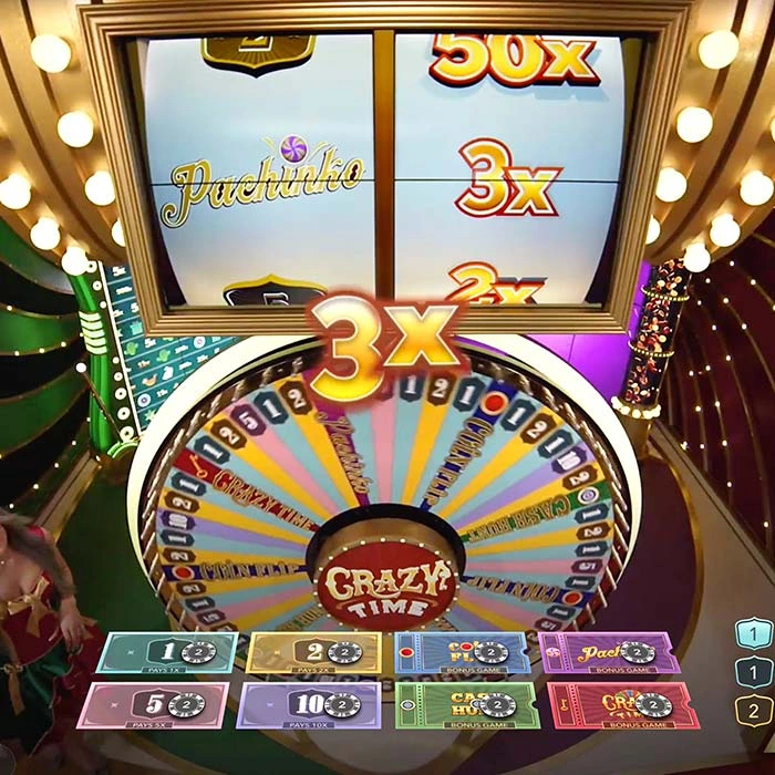 Crazy Time main round wheel and studio context